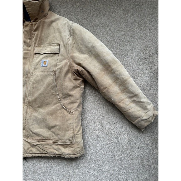 Vtg Carhartt Coat Men's 46 Quilt Lined CQ186 CQ185 Chore Ranch Corduroy Collar - Picture 15 of 16